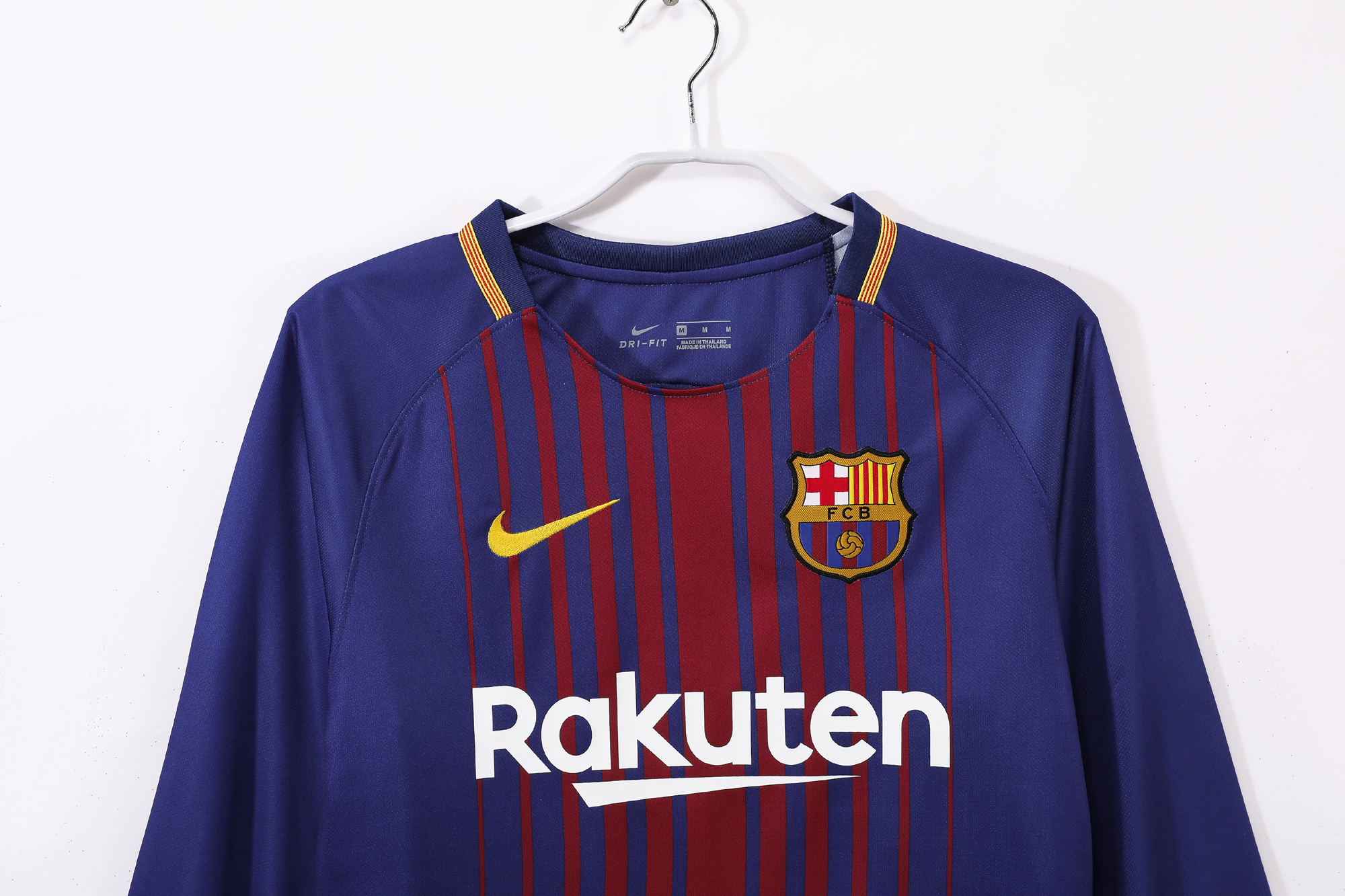 Retro 17-18 Barcelona long sleeve Home Size S-XXL