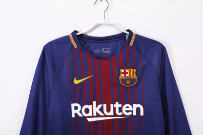 Retro 17-18 Barcelona long sleeve Home Size S-XXL