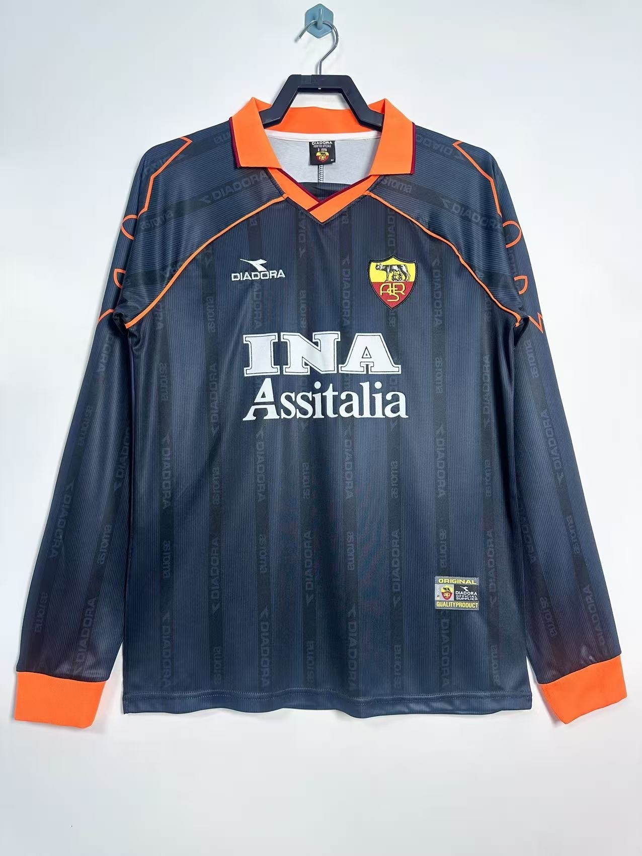 99/00 Roma third long sleeve retro version S-XXL