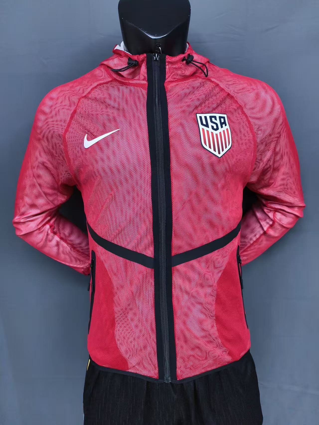 2026 USA red Anthem player version Jacket S-3XL