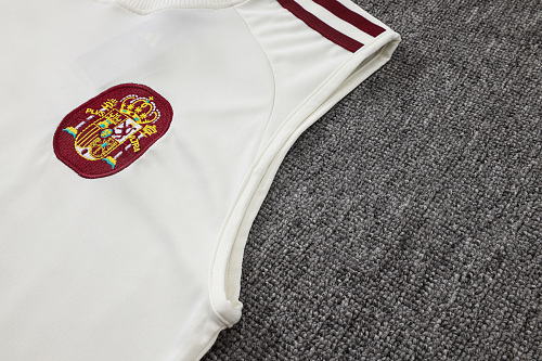 2026 Spain white vest training suit S-XXL