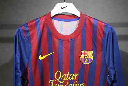 Retro 11/12 Barcelona Home long sleeve player version Size S-3XL