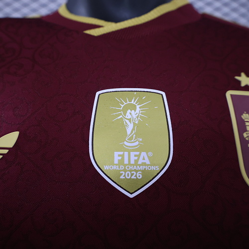2026 Spain red two star with champion patch player version S-3XL