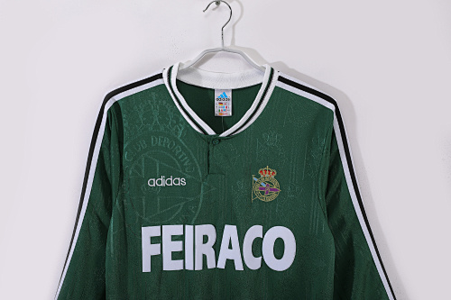03/04 Deportivo La Coruna home long sleeve retro version S-XXL