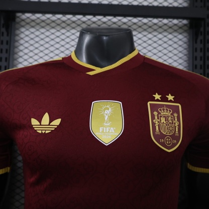 2026 Spain red two star with champion patch player version S-3XL