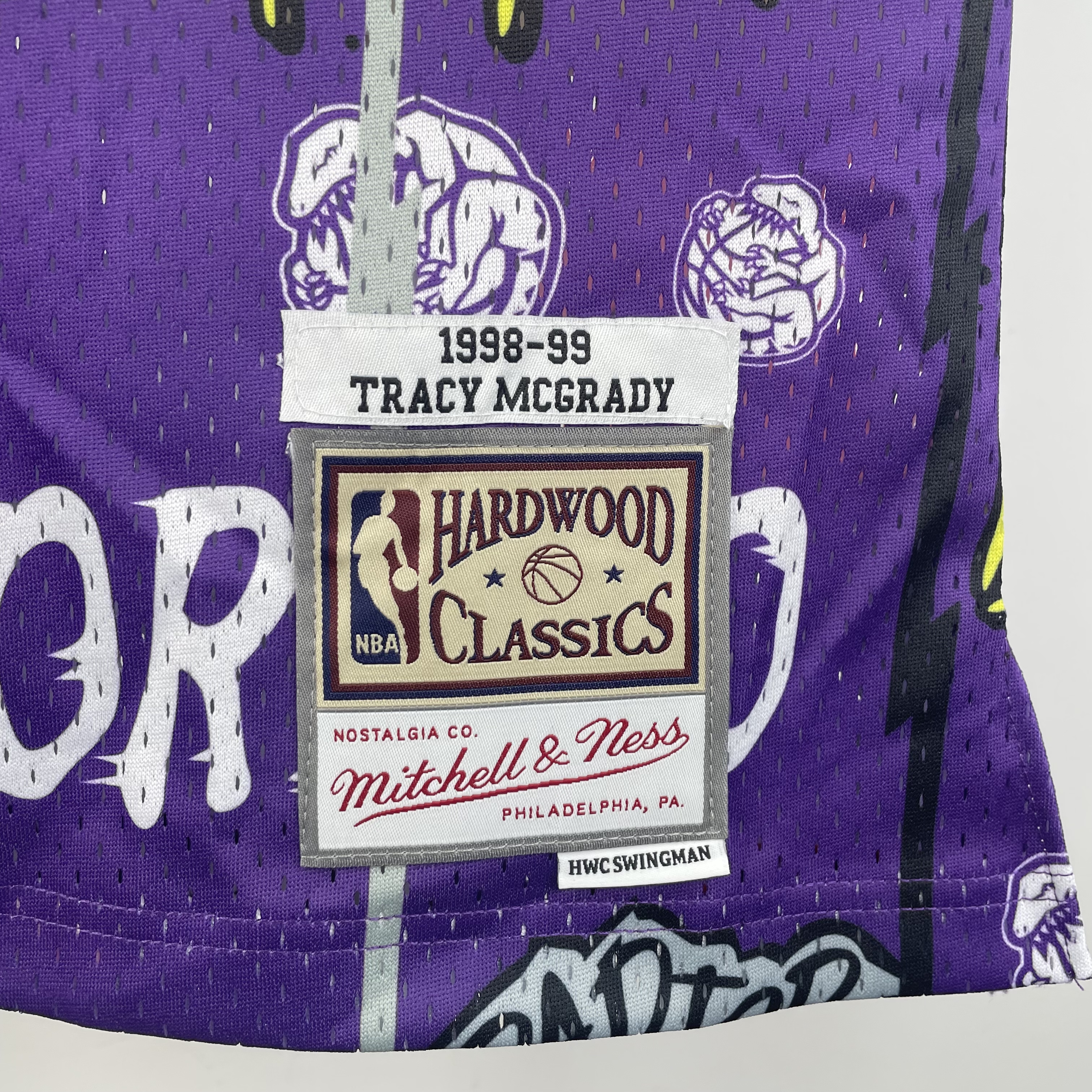 MN Heat Pressed Vintage Jersey: SW Raptors 98/99 Graffiti No.1 McGrady