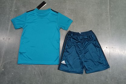 Retro Kids 17-18 Real Madrid Third Blue Jersey