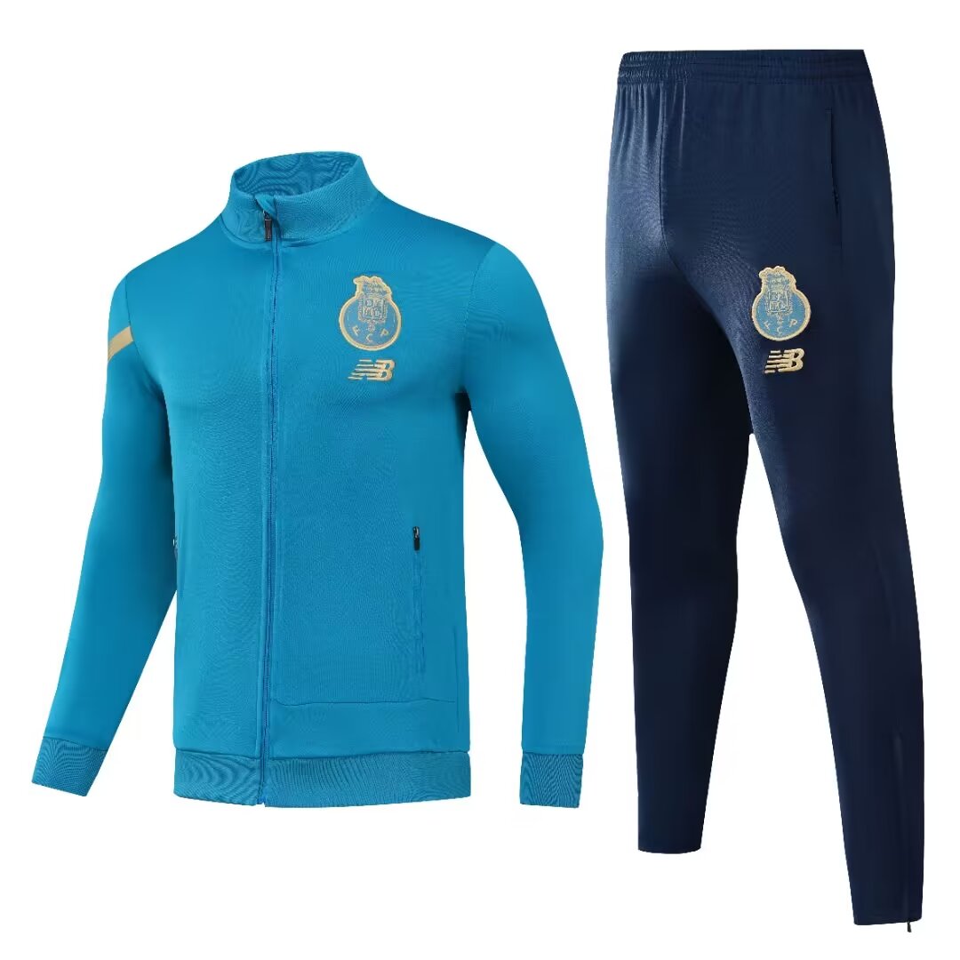 2324 FC Porto Lake Blue full-zipper Jacket Suit S～XXL