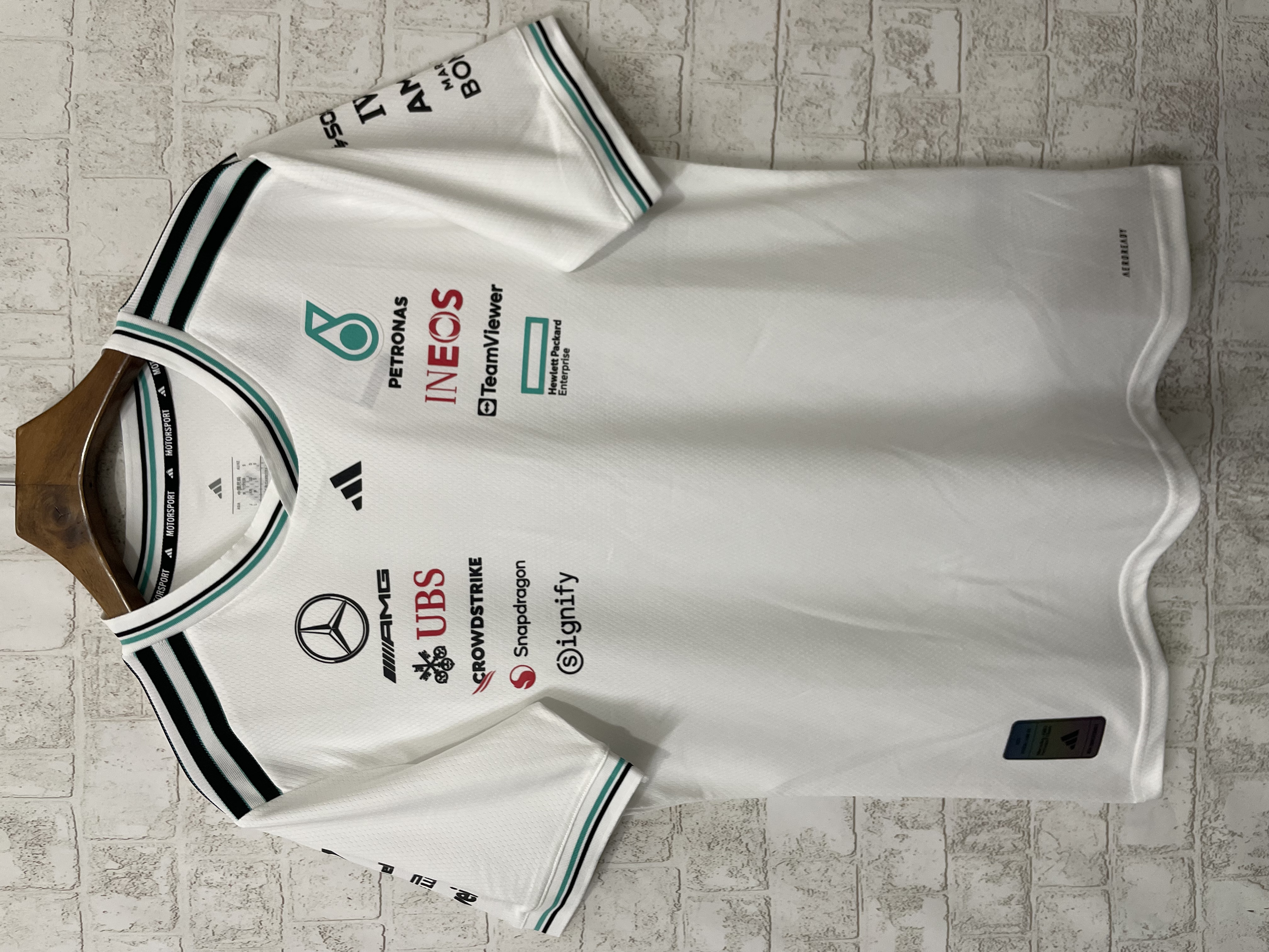 2025 Mercedes Benz F1 white jersey