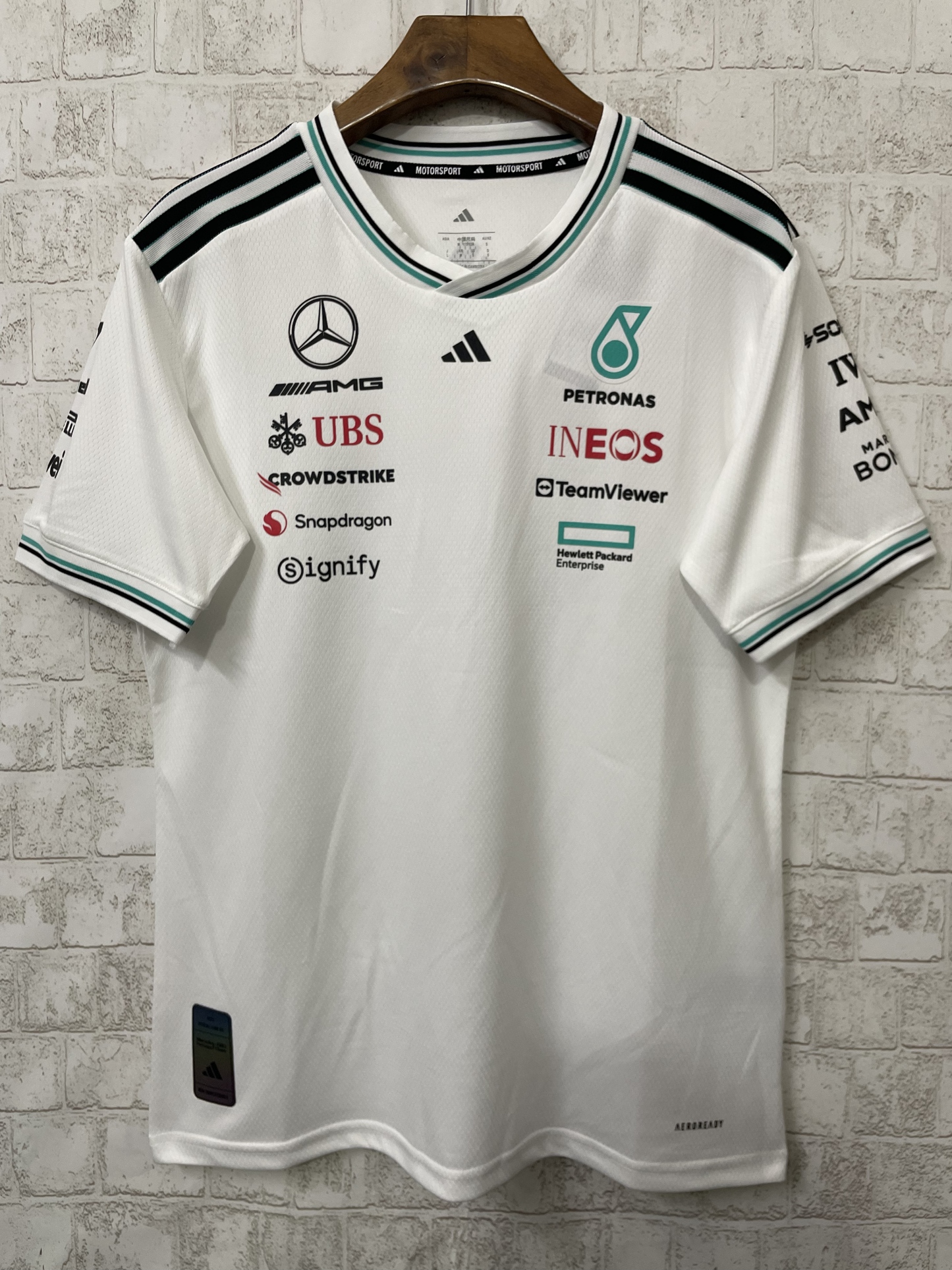 2025 Mercedes Benz F1 white jersey