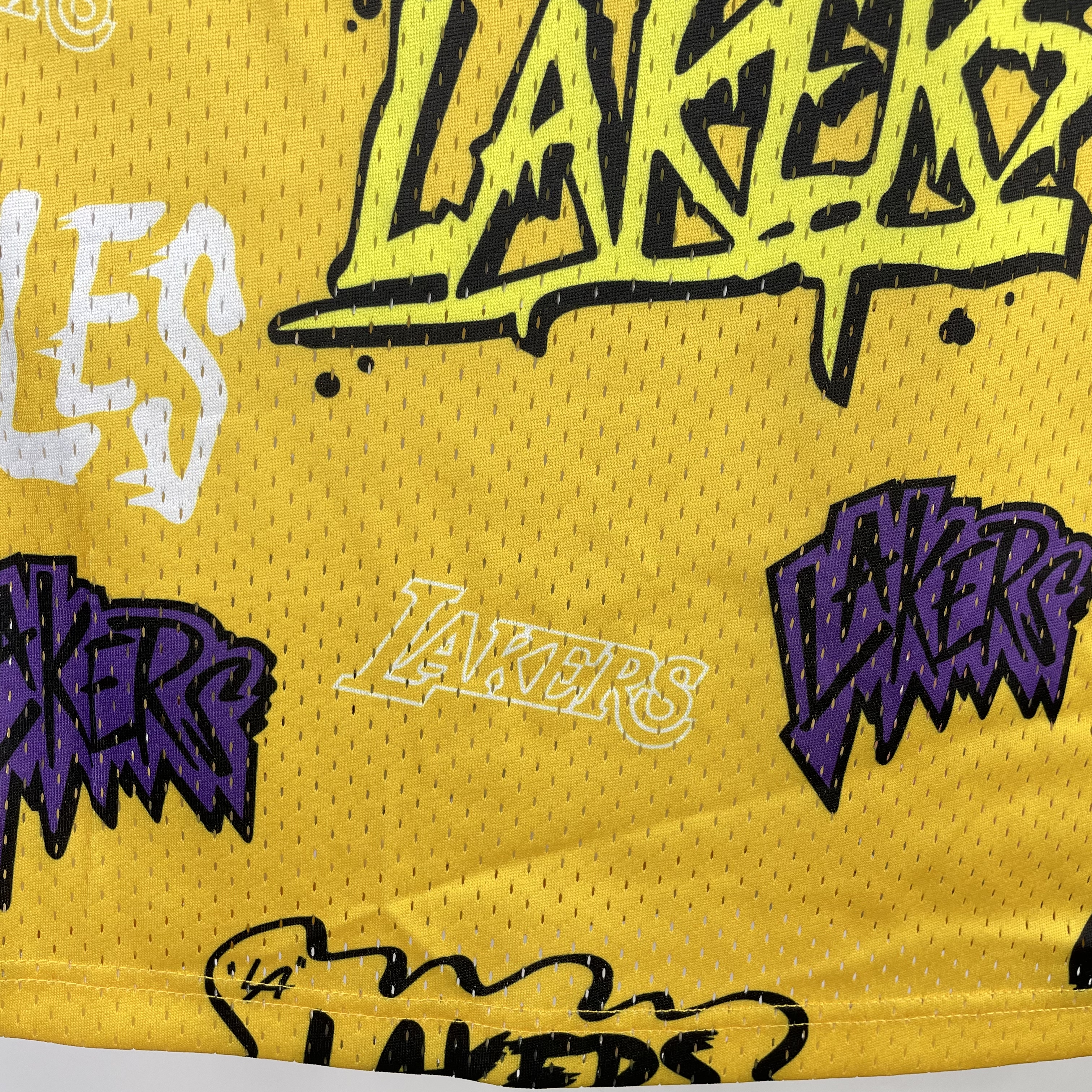 MN Heat Pressed Vintage Jersey: SW Lakers' 96/97 Graffiti 34 O'Neal