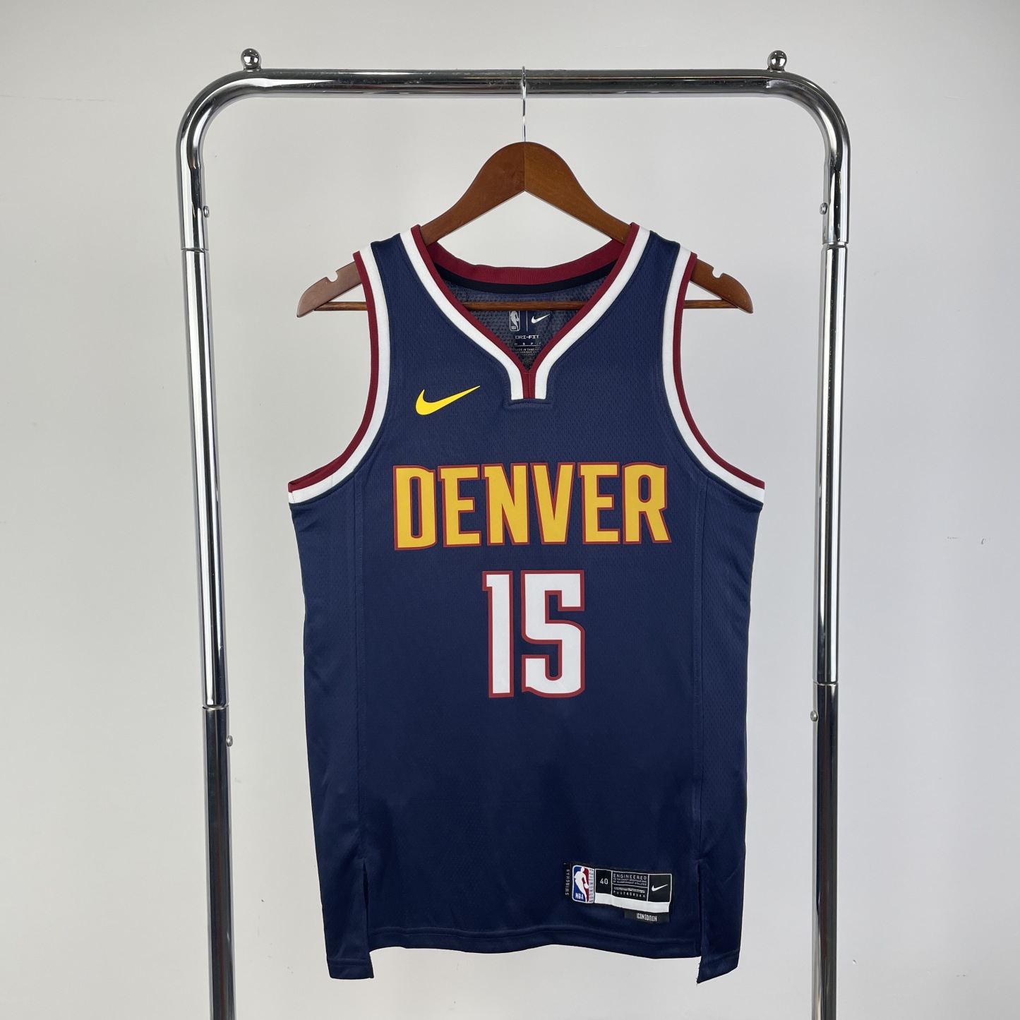 2023 NBA Denver Nuggets Navy blue Heat pressed version jersey S-XXL