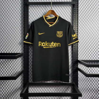 20/21 Barcelona Black with La liga Sponsor  Away S-XXL