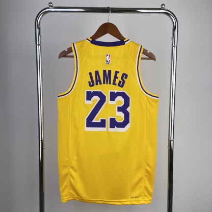 2023 NBA Los Angeles Lakers yellow version S-XXL