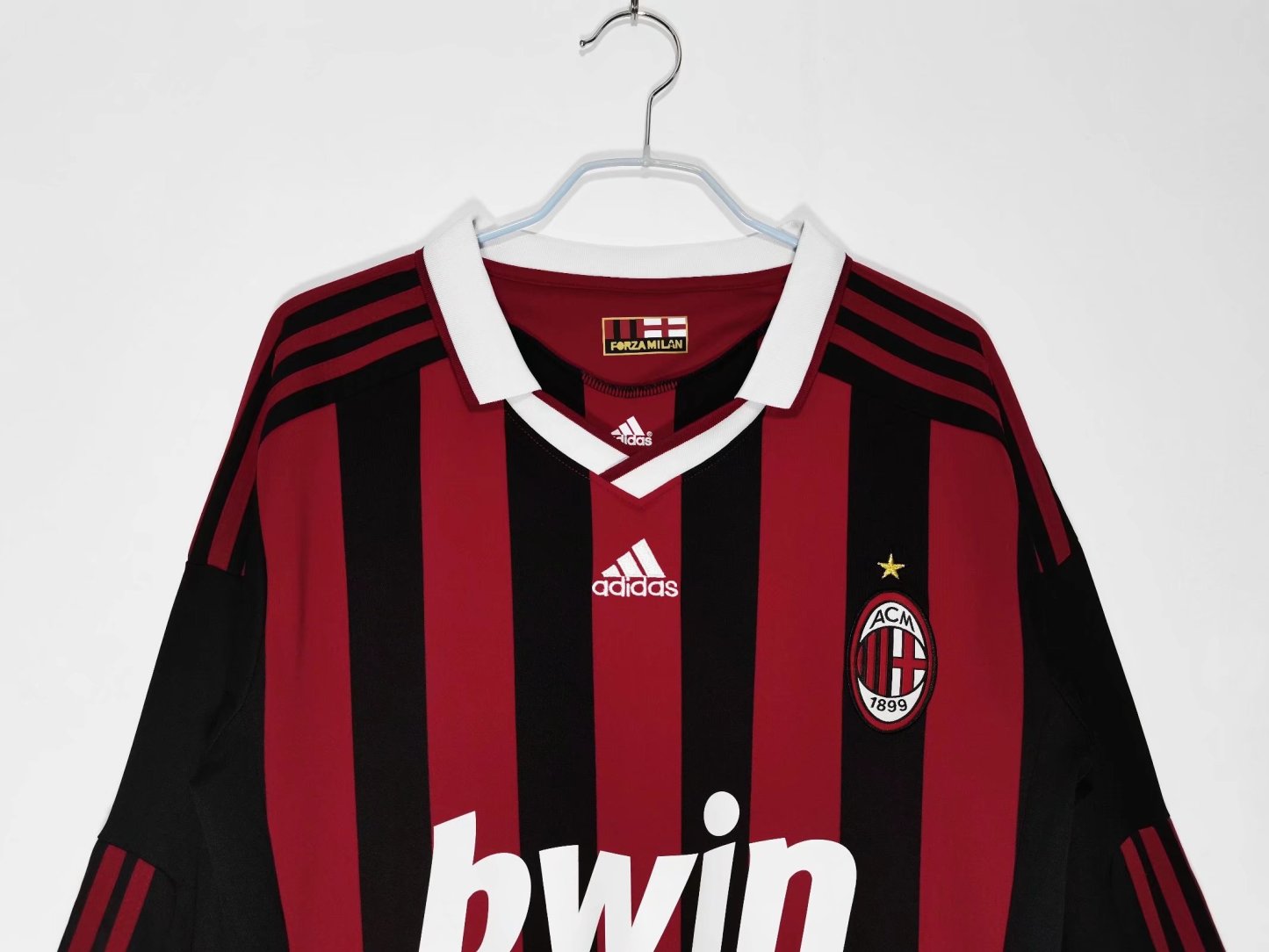09/10 AC milan home long sleeve retro version S-XXL