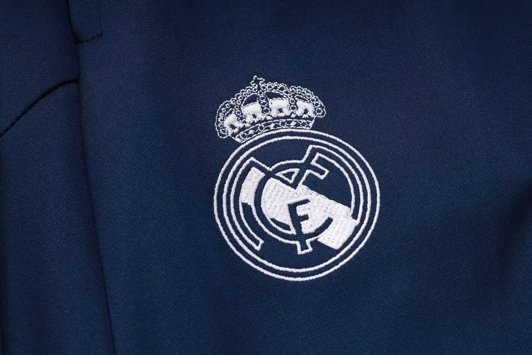 23-24 Real Madrid white Half-Zip Jacket Suit