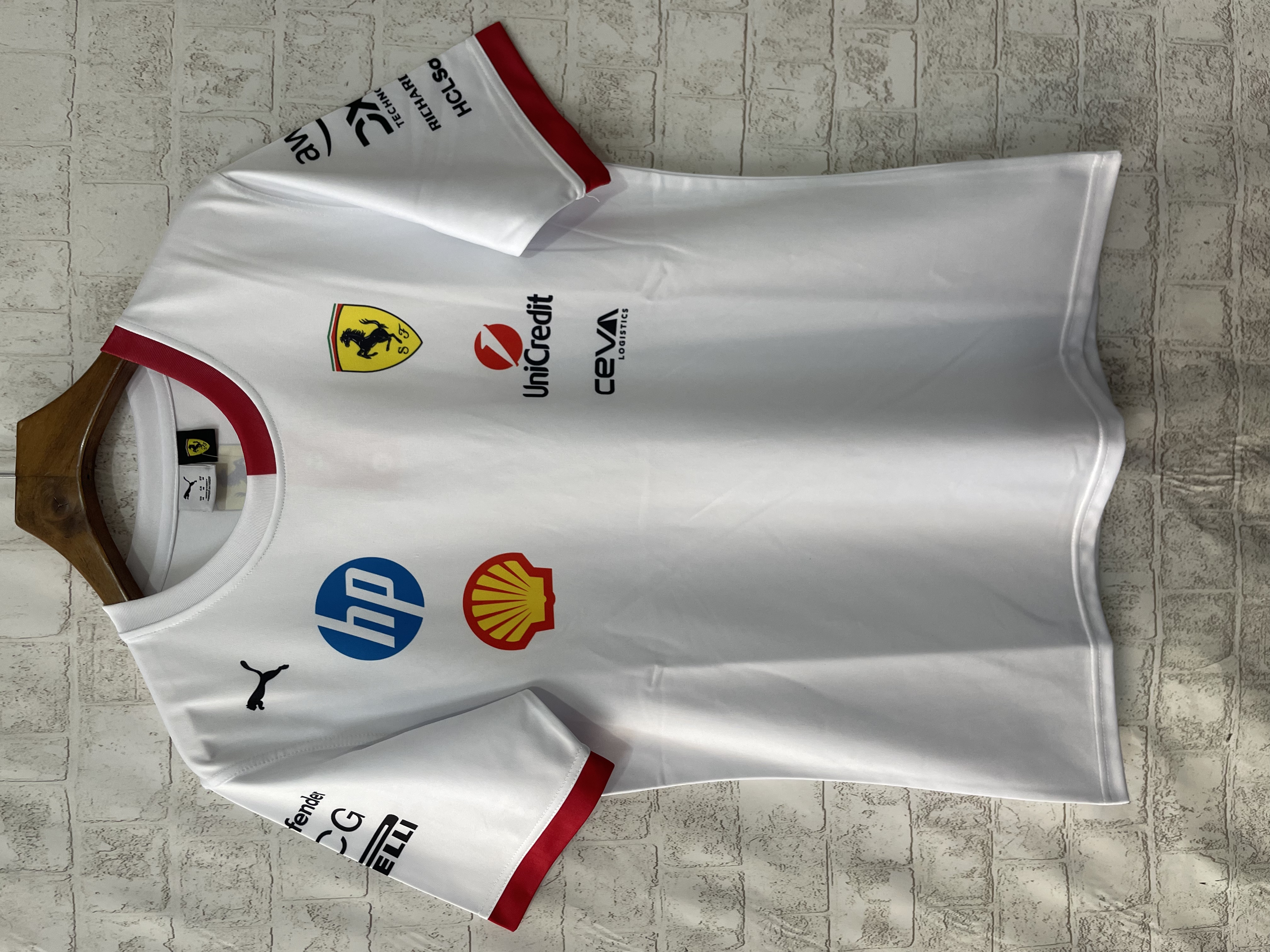 2025 Ferrari F1 white jersey