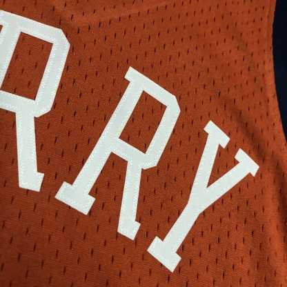 MN Heat Pressed Retro Jersey: SW Warriors 09/10 Orange No.30 Curry