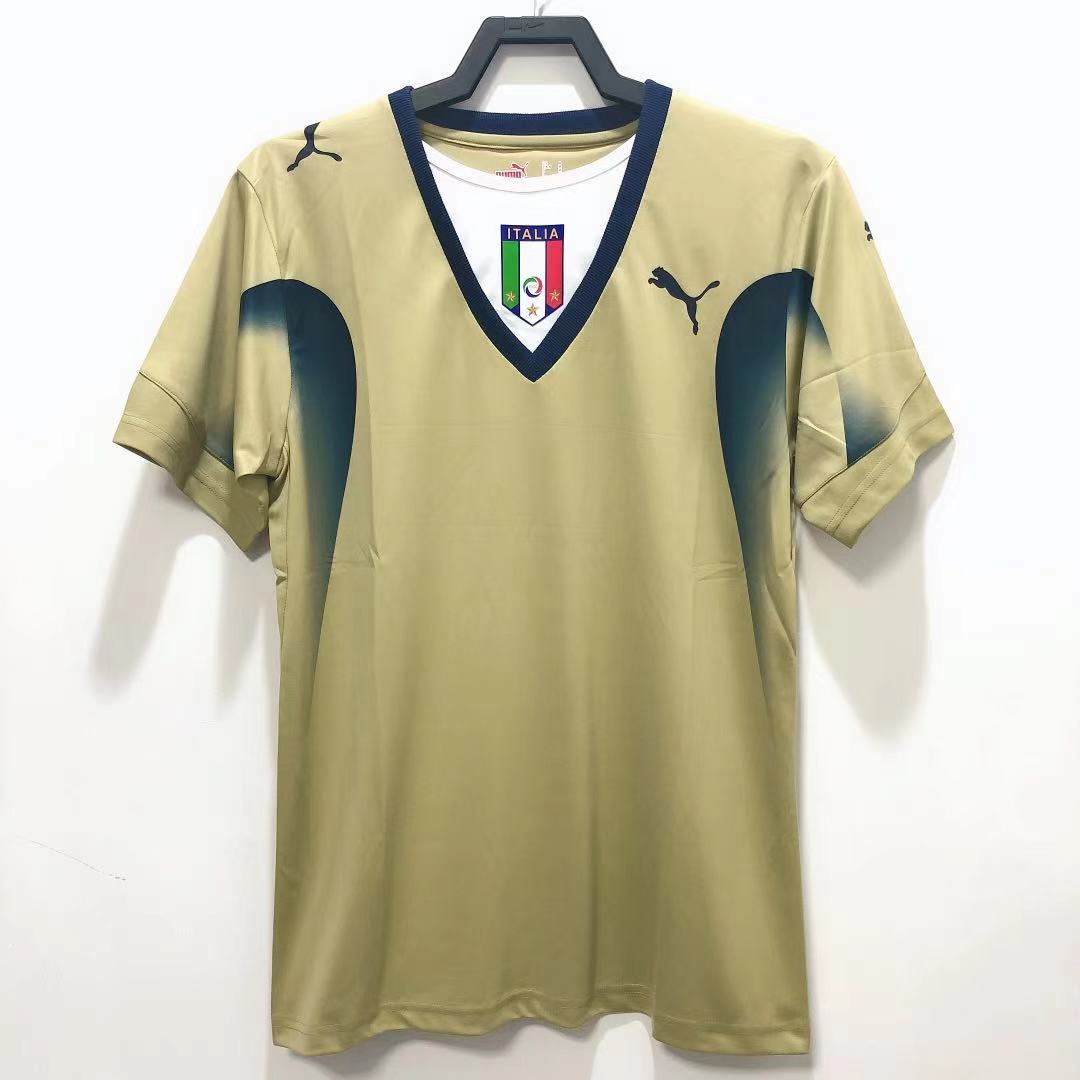 2006 Italy goalkeeper golden retro version S-XXL