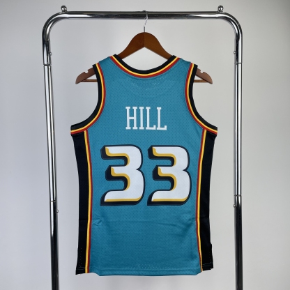 97/98 Detroit Pistons NO.33 blue Hot-pressure retro version S-XXL