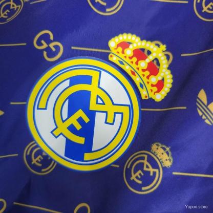 23-24 Real MadridxGUCC| Navy Windbreaker