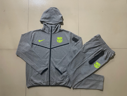 24/25 Barcelona grey with green logo training jacket with hat S-XXL