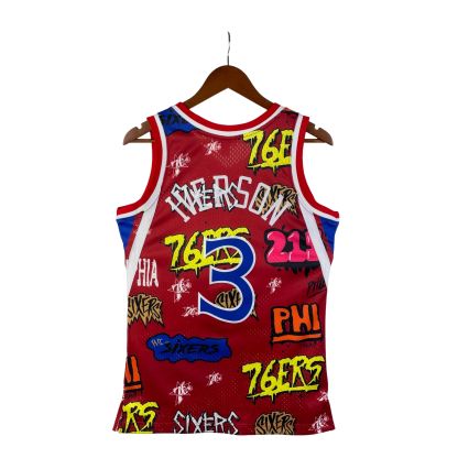 MN Heat Pressed Vintage Jersey: SW 76ers 96/97 Graffiti No.3 Everson