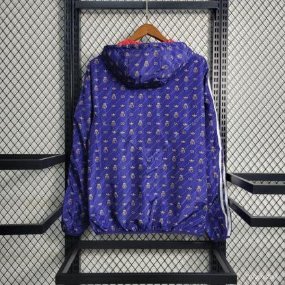 23-24 Real MadridxGUCC| Navy Windbreaker