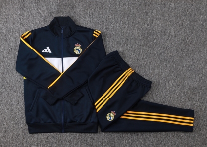 26/27 re@l Medrid Dark green (with white and yellow) Full-Zip Jacket Suit