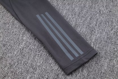 23-24 Real Madrid Gray Half-Zip Jacket Suit