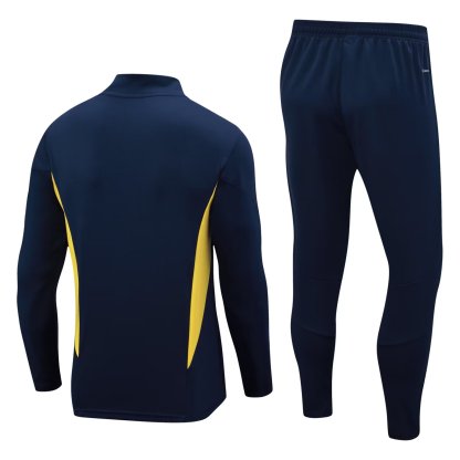 23-24 Real Madrid royal blue Half-Zip Jacket Suit