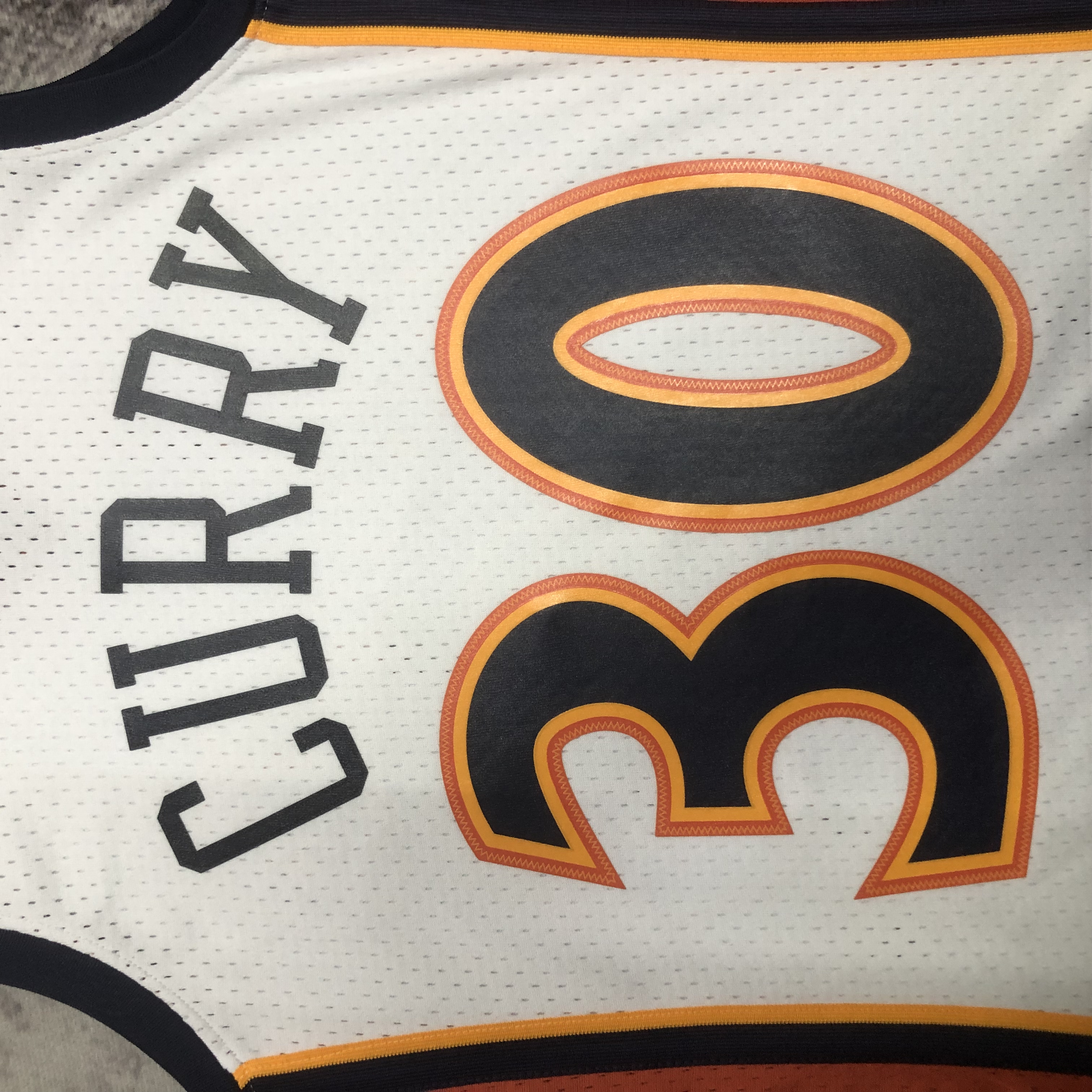 MN Heat Pressed Retro Jersey: SW Warriors 09/10 White No.30 Curry