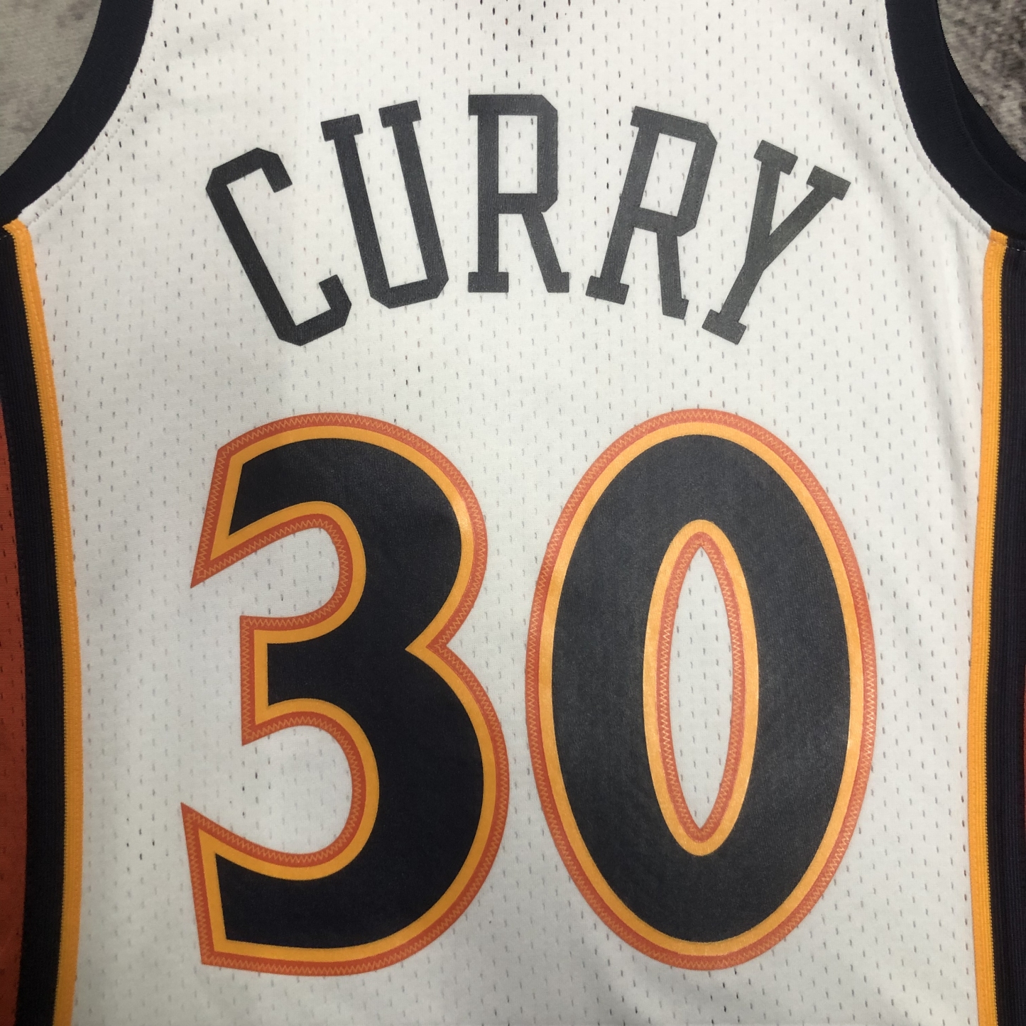 MN Heat Pressed Retro Jersey: SW Warriors 09/10 White No.30 Curry