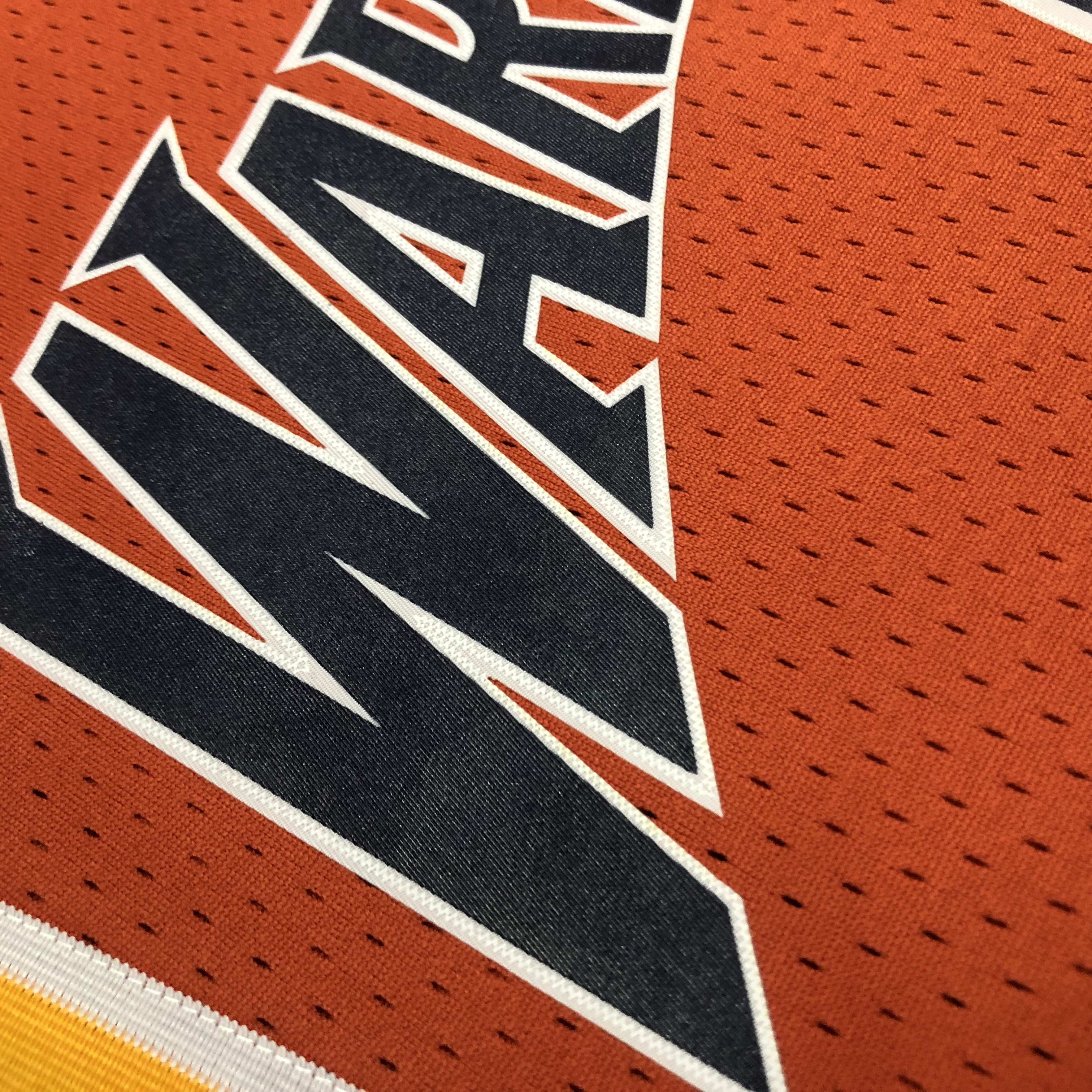 MN Heat Pressed Retro Jersey: SW Warriors 09/10 Orange No.30 Curry