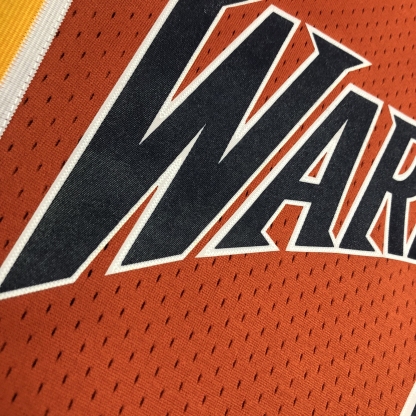 MN Heat Pressed Retro Jersey: SW Warriors 09/10 Orange No.30 Curry