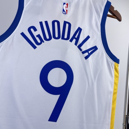 23 Season Warriors V-neck White No.9 Iguodala
