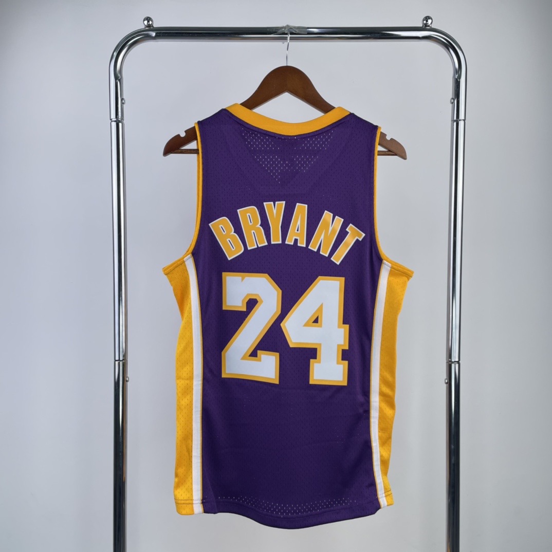 08/09 NBA Los Angeles Lakers Purple Heat pressed retro version jersey S-XXL