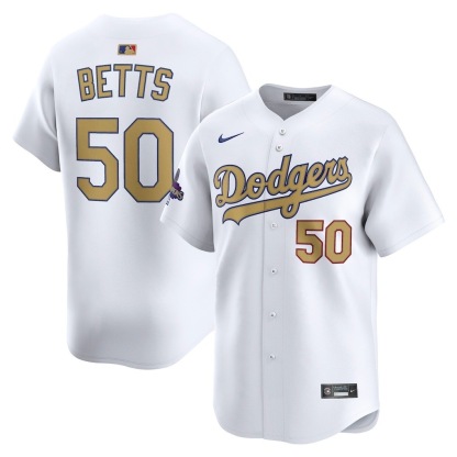 2025 MLB Los Angeles Dodgers White-Golden S-3XL