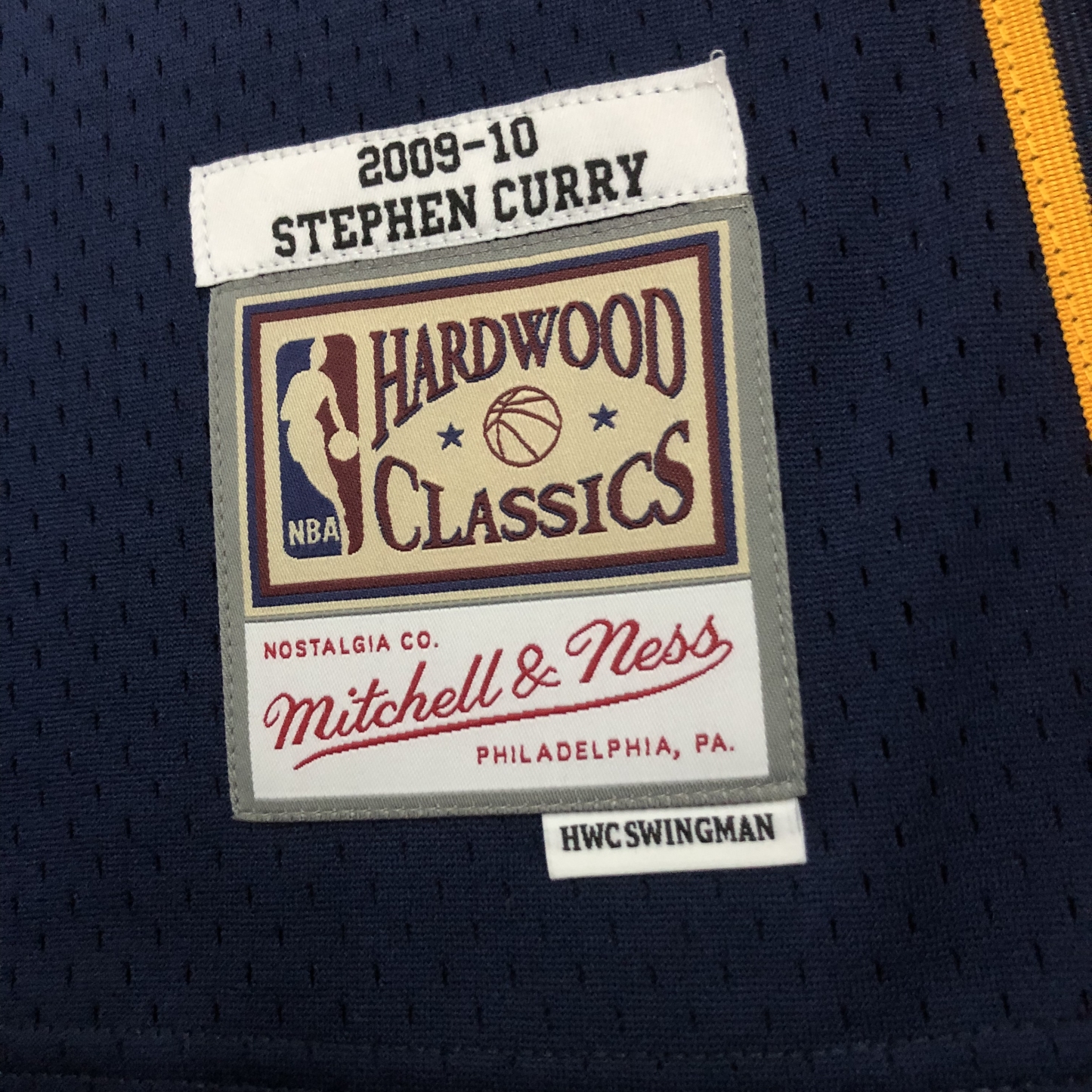 MN Heat Pressed Retro Jersey: SW Warriors 09/10 Dark Blue No.30 Curry