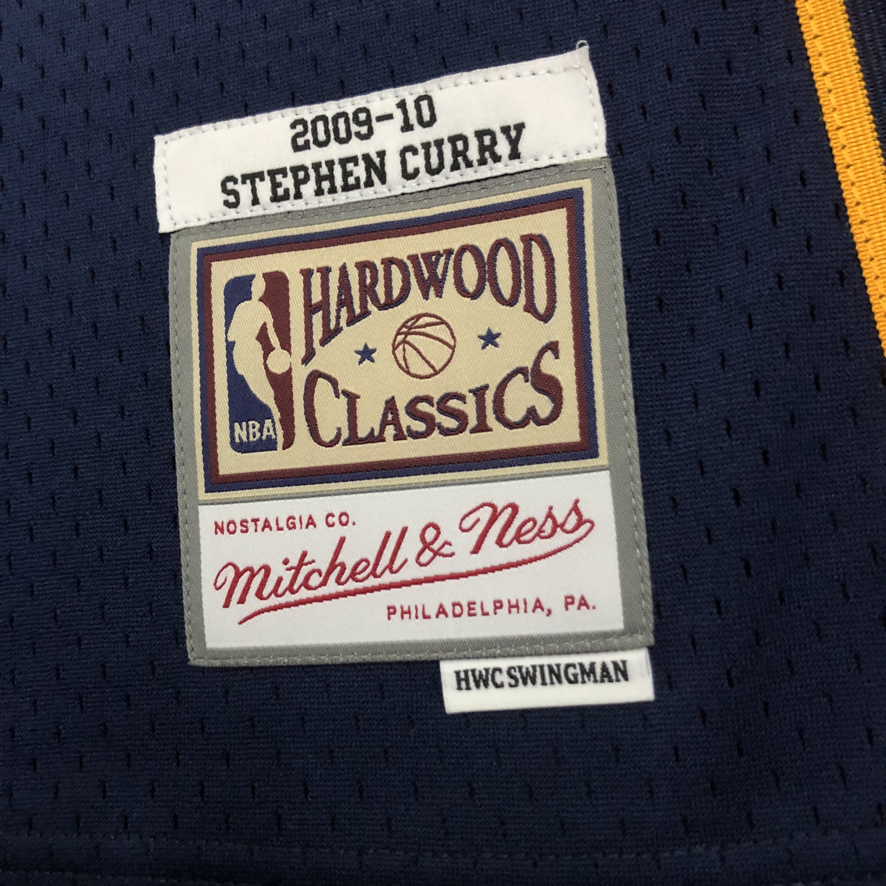 MN Heat Pressed Retro Jersey: SW Warriors 09/10 Dark Blue No.30 Curry