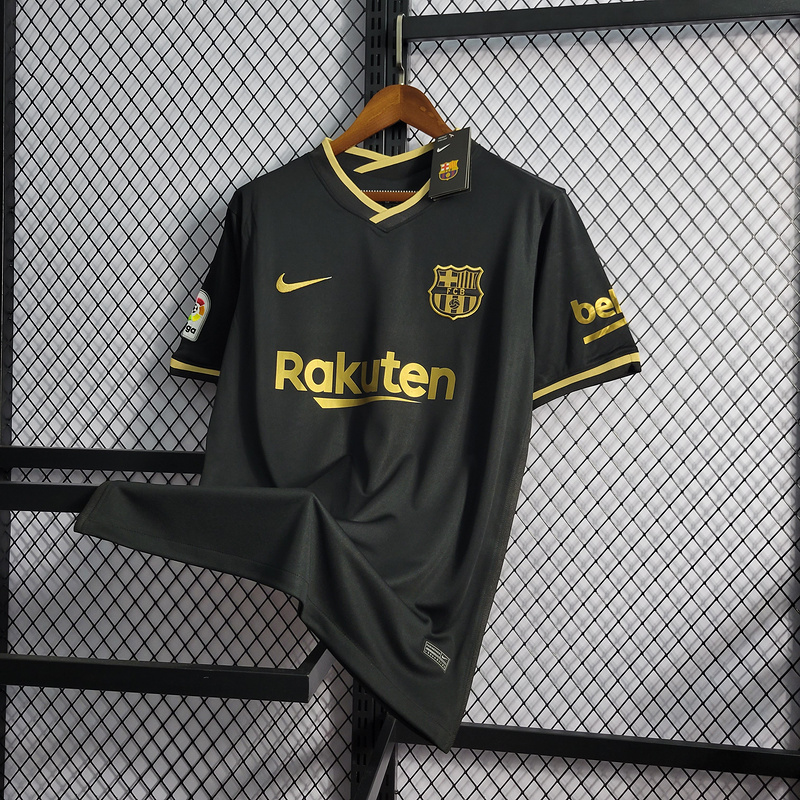 20/21 Barcelona Black with La liga Sponsor  Away S-XXL