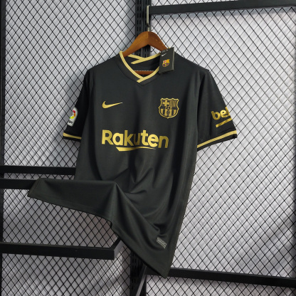 20/21 Barcelona Black with La liga Sponsor  Away S-XXL