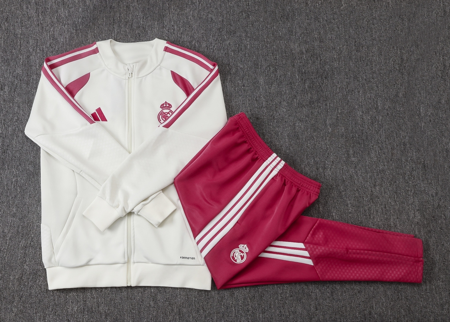 26/27 re@l Medrid pink/Off-white Full-Zip Jacket Suit