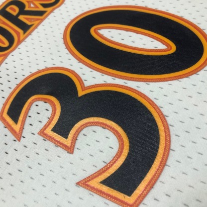 MN Heat Pressed Retro Jersey: SW Warriors 09/10 White No.30 Curry