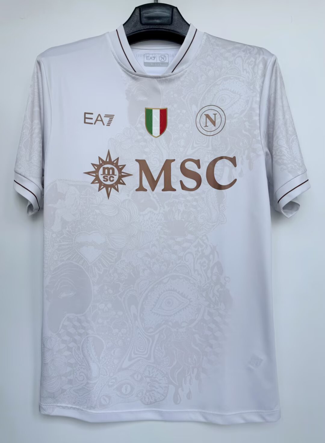 25/26 Napoli away with front patch fan version S-4XL