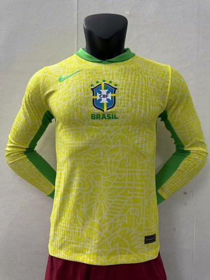 24/25 Brazil home long sleeve player version S-XXL