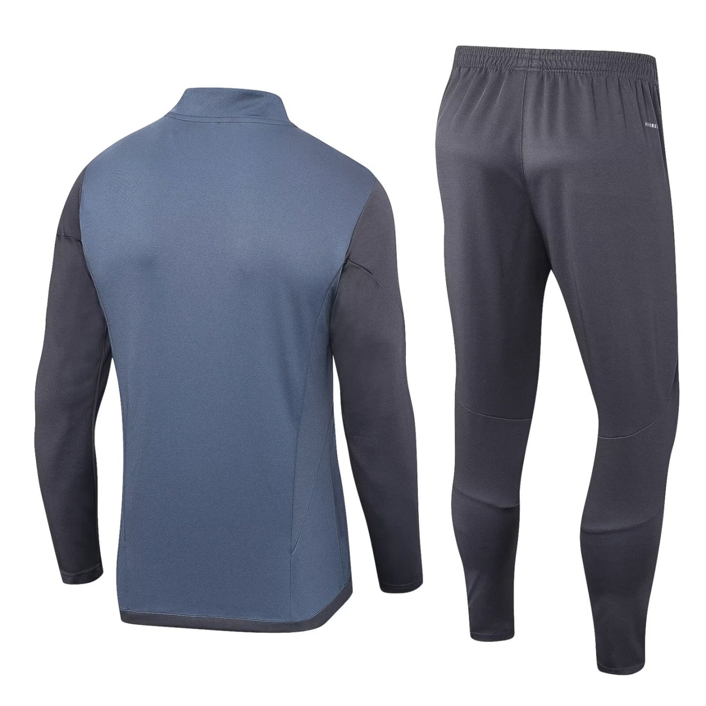 23-24 Real Madrid Gray Half-Zip Jacket Suit