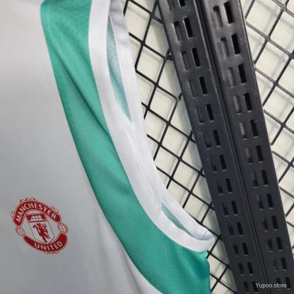 23-24 Manchester United White Training Vest Jersey