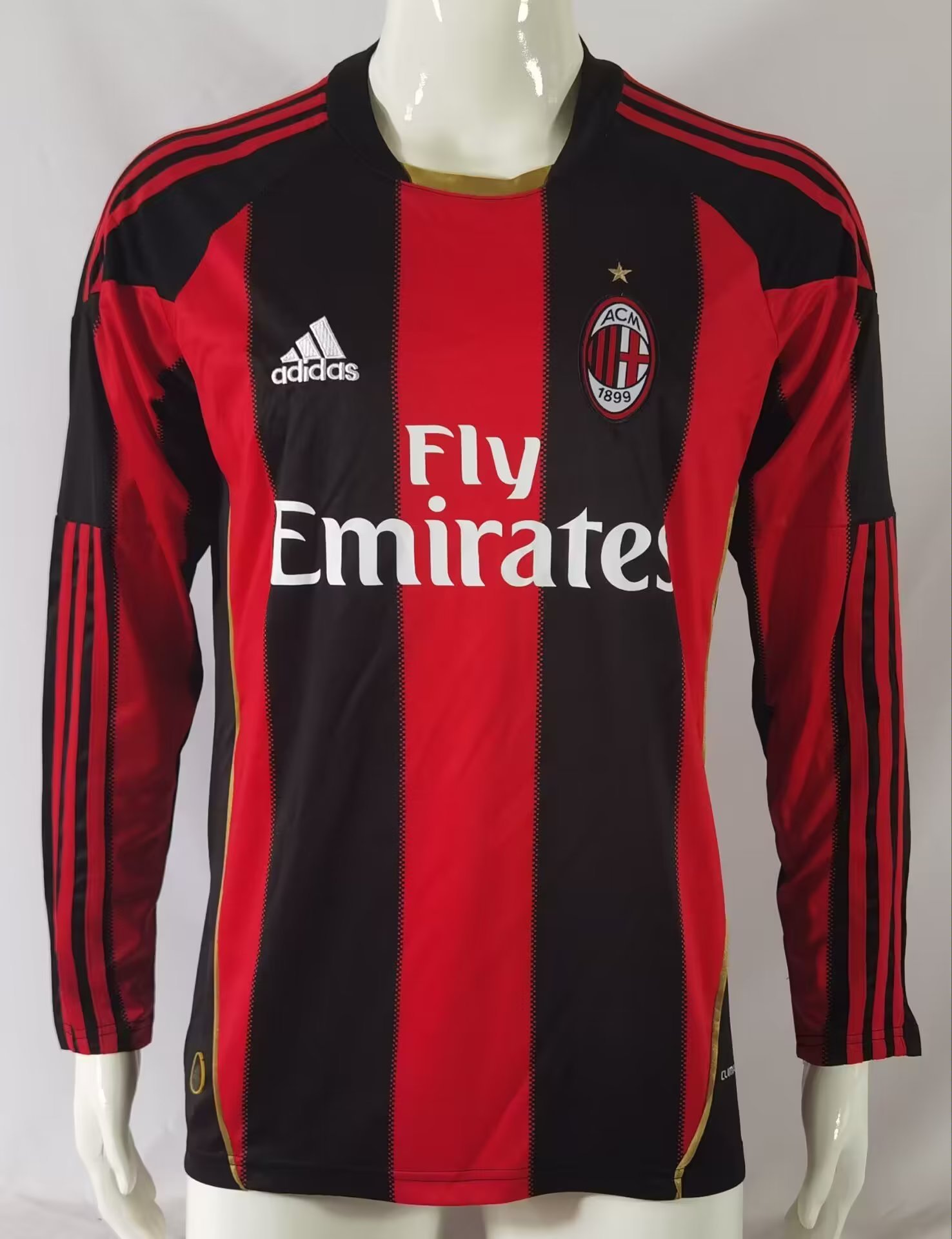 10/11 AC milan home long sleeve retro version S-XXL