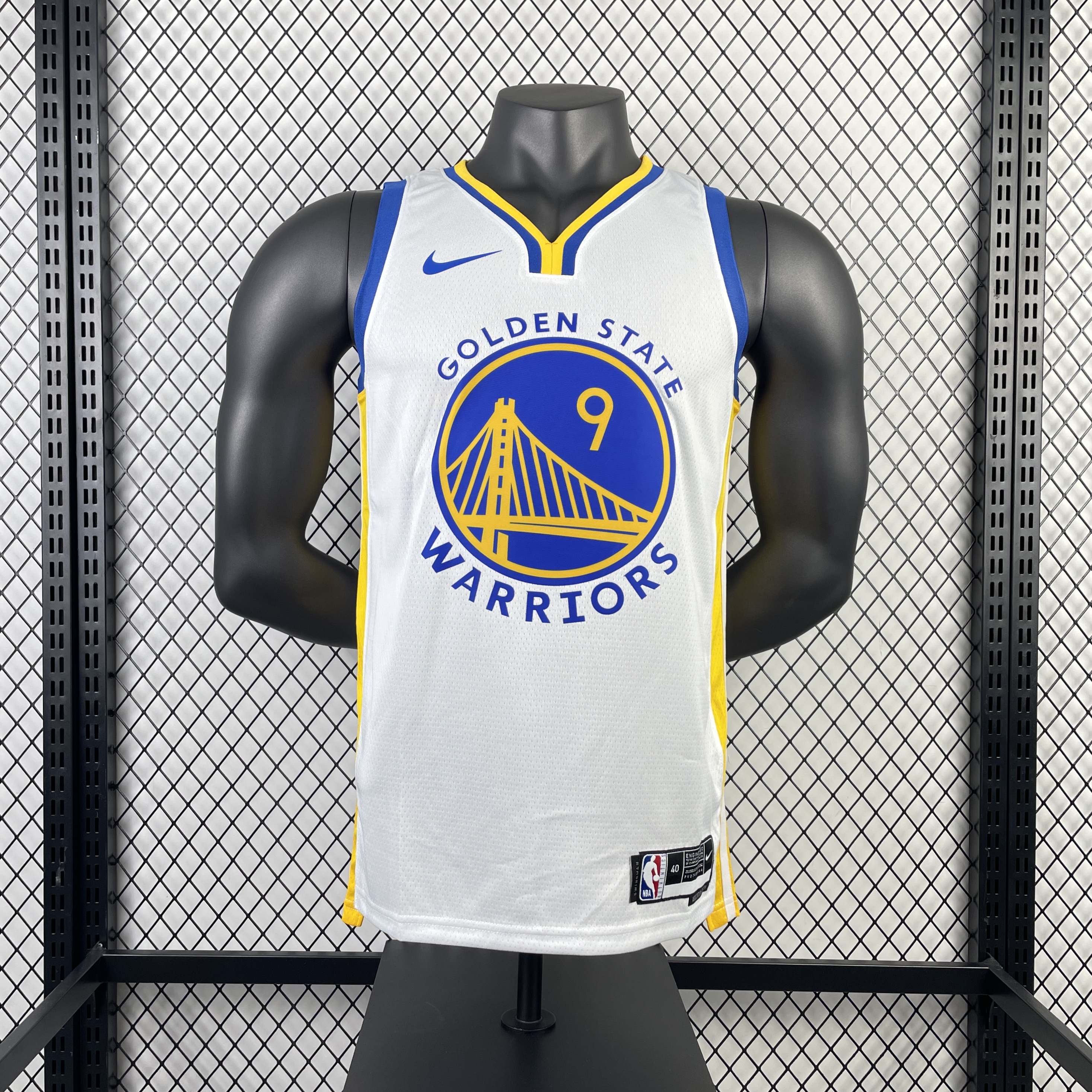 23 Season Warriors V-neck White No.9 Iguodala